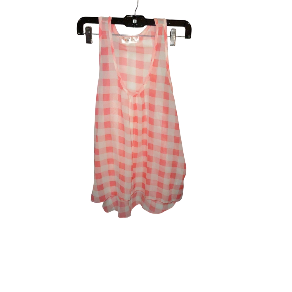 Pink Checkered Top Size XL Summer Top